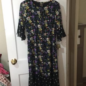 NWT floral print BoHo Dress size 12